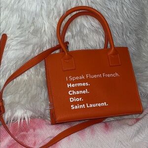 LA / TC Chic Orange mini vegan leather Tote 👜